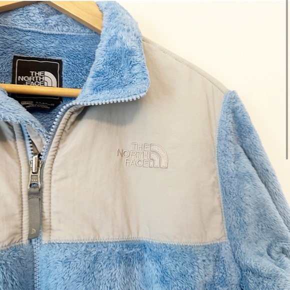 The North Face Denali Furry Fleece Girls Jacket Blue Grey XL - Picture 2 of 10